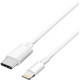 4XEM USB 3.1 Type-C to 8-Pin Lightning Cable - 6FT - 6 ft Lightning/USB Data Transfer Cable for iPhone, iPod, iPad - First End: 1 x Type C Male USB - Second End: 1 x Lightning Male Proprietary Connector - White 4XUSBC8PIN6