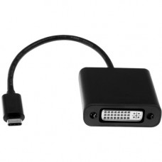 4XEM USB-C to DVI Adaptor-White - DVI/USB for Video Device, Projector, Monitor, HDTV, Notebook - 211.20 MB/s - 10" - 1 x Type C Male USB - 1 x DVI Female Video - Shielding - White 4XUSBCDVIA