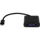 4XEM USB-C to VGA Adapter - 1 x Type C Male USB - 1 x HD-15 Female VGA - 1920 x 1200 Supported - Black 4XUSBCVGAAB