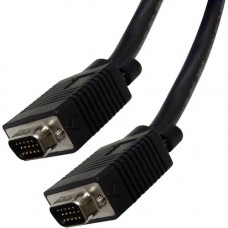 4XEM 25FT High Resolution Coax M/M VGA Cable - 25 ft Coaxial Video Cable for Monitor, Video Device - First End: 1 x HD-15 Male VGA - Second End: 1 x HD-15 Male VGA - Supports up to 1920 x 1080 - Shielding - Nickel Plated Connector - Black - 1 Pack 4XVGAMM