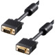 4XEM 50FT High Quality Dual Ferrite M/M VGA Cable - 50 ft VGA Video Cable for Video Device, Monitor - First End: 1 x HD-15 Male VGA - Second End: 1 x HD-15 Male VGA - Nickel Plated Connector - Black - RoHS Compliance 4XVGAMMHQ50