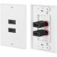 4XEM 2 Port/Outlet Female HDMI Wall Plate (White) - 1-gang - White - 2 x HDMI Port(s) - RoHS Compliance 4XWALLHDMI2