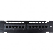 4XEM 4XEM 12 Port CAT6 Wall Mount Patch Panel - 12 Port(s) - 12 x RJ-45 - Wall Mountable 4XWMC6PP12