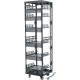 Middle Atlantic Products Slim 5 Rack Cabinet - 19" 37U Wide x 20" Deep Floor Standing - Black - Steel - 1000 lb x Maximum Weight Capacity 5-37-CONFIG