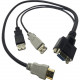 Lantronix Cable for Spider Duo-USB, Local Input, Standard 21.6" - 1.80 ft KVM Cable - First End: 2 x Type A Female USB, First End: 1 x HD-15 Female VGA - Second End: 1 x HDMI Male Digital Audio/Video 500-196-R-ACC