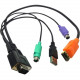 Lantronix Cable for Spider Duo-PS/2, Computer Input, Standard 21.6" - 1.80 ft KVM Cable - First End: 1 x HD-15 Male VGA - Second End: 2 x Mini-DIN (PS/2) Male Keyboard/Mouse, Second End: 1 x Type A Male USB, Second End: 1 x HDMI Male Digital Audio/Vi