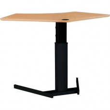 Ergoguys TRAPEZ MELAMINE BEECH VENEER TABLETOP WITH STEEL FRAME BLACK - Beech Trapez, Melamine Top 501-19 8B095 138H B