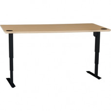 Ergoguys 72IN MELAMINE BEECH VENEER TABLETOP WITH STEEL FRAME BLACK - Beech, Melamine Top 501-37 8B172 72-30SB