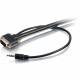 C2g 6ft Select VGA + 3.5mm Stereo Audio A/V Cable M/M - In-Wall CMG-Rated - Mini-phone/VGA for Audio/Video Device, Notebook, Monitor - 6 ft - 1 x HD-15 Male VGA, 1 x Mini-phone Male Stereo Audio - 1 x HD-15 Male VGA, 1 x Mini-phone Male Stereo Audio - Bla