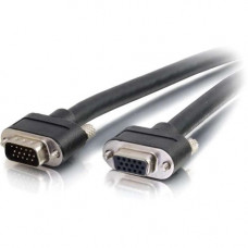 C2g 6ft Select VGA Video Extension Cable M/F - 6 ft VGA Video Cable for Video Device - First End: 1 x HD-15 Male VGA - Second End: 1 x HD-15 Female VGA - Extension Cable - Shielding - Black - TAA Compliance 50237
