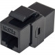 Intellinet Network Solutions Cat5e RJ45 Inline Coupler, Keystone Type, UTP, Black - 50 Micron Gold Plated Contacts 504775