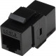 Intellinet Network Solutions Cat6 RJ45 Inline Coupler, Keystone Type, UTP, Black - 50 Micron Gold Plated Contacts 504898