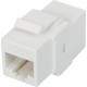 Intellinet Network Solutions Cat6 RJ45 Inline Coupler, Keystone Type, UTP, White - 50 Micron Gold Plated Contacts 505147