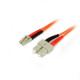 Startech.Com 2m Fiber Optic Cable - Multimode Duplex 50/125 - LSZH - LC/SC - OM2 - LC to SC Fiber Patch Cable - LC Male Network - SC Male Network - 6.4ft - RoHS Compliance 50FIBLCSC2