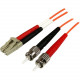 Startech.Com 1m Fiber Optic Cable - Multimode Duplex 50/125 - OFNP Plenum - LC/ST - OM2 - LC to ST Fiber Patch Cable - 3.30 ft Fiber Optic Network Cable for Network Device - First End: 2 x LC Male Network - Second End: 2 x ST Male Network - 1.25 GB/s - Pa