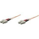 Intellinet Network Solutions Fiber Optic Patch Cable, SC/SC, OM1, 62.5/125, Multimode, Duplex, Orange, 14 ft (5 m) - LSZH Jacket Material 510332