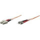 Intellinet Network Solutions Fiber Optic Patch Cable, ST/SC, OM1, 62.5/125, Multimode, Duplex, Orange, 10 ft (3 m) - LSZH Jacket Material 510349