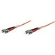 Intellinet Network Solutions Fiber Optic Patch Cable, ST/ST, OM1, 62.5/125, Multimode, Duplex, Orange, 7 ft (2 m) - LSZH Jacket Material 515764