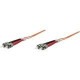 Intellinet Network Solutions Fiber Optic Patch Cable, ST/ST, OM1, 62.5/125, Multimode, Duplex, Orange, 33 ft (10 m) - LSZH Jacket Material 515771