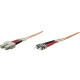 Intellinet Network Solutions Fiber Optic Patch Cable, ST/SC, OM1, 62.5/125, Multimode, Duplex, Orange, 3 ft (1 m) - LSZH Jacket Material 515788