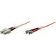 Intellinet Network Solutions Fiber Optic Patch Cable, ST/SC, OM1, 62.5/125, Multimode, Duplex, Orange, 7 ft (2 m) - LSZH Jacket Material 515795