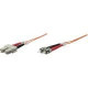 Intellinet Network Solutions Fiber Optic Patch Cable, ST/SC, OM1, 62.5/125, Multimode, Duplex, Orange, 33 ft (10 m) - LSZH Jacket Material 515801