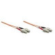 Intellinet Network Solutions Fiber Optic Patch Cable, SC/SC, OM1, 62.5/125, Multimode, Duplex, Orange, 3 ft (1 m) - LSZH Jacket Material 515818