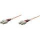 Intellinet Network Solutions Fiber Optic Patch Cable, SC/SC, OM1, 62.5/125, Multimode, Duplex, Orange, 7 ft (2 m) - LSZH Jacket Material 515825