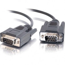 C2g 6ft DB9 M/M Cable - Black - 6 ft Data Transfer Cable - First End: 1 x 9-pin DB-9 Male Serial - Second End: 1 x 9-pin DB-9 Male Serial - Shielding - Black - RoHS Compliance 52087
