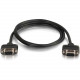 C2g 3ft CMG-Rated DB9 Low Profile Cable F-F - 3 ft Serial Data Transfer Cable for Audio/Video Device - First End: 1 x DB-9 Female Serial - Second End: 1 x DB-9 Female Serial - Shielding - Black - RoHS Compliance 52147