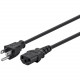 Monoprice Standard Power Cord - For PC, Monitor, Scanner, Printer, Power Adapter, Computer, Power Outlet Unit (POU), UPS - 120 V AC / 15 A - Black - 25 ft Cord Length - North America - 1 5295
