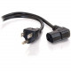 C2g 12ft 18 AWG Universal Right Angle Power Cord (NEMA 5-15P to IEC320C13R) - 12ft - RoHS, TAA Compliance 53409