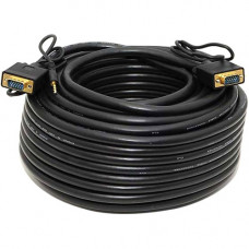 Monoprice 100ft Super VGA HD15 M/M Cable w/ Stereo Audio and Triple Shielding - 100 ft, 1.83 ft Mini-phone/VGA A/V Cable for Monitor, TV, Video Device - First End: 1 x 15-pin HD-15 - Male, 1 x Mini-phone Stereo Audio - Male - Second End: 1 x 15-pin HD-15 