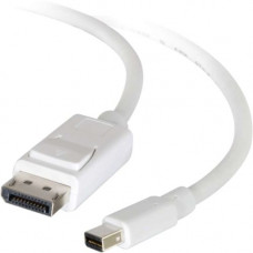 C2g 10ft Mini DisplayPort to DisplayPort Adapter Cable M/M - White - DisplayPort/Mini DisplayPort for Notebook, Tablet, Monitor, Audio/Video Device - 10 ft - 1 x Mini DisplayPort Male Thunderbolt - 1 x DisplayPort Male Digital Audio/Video - White"&qu