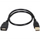 Monoprice 1.5ft USB 2.0 A Male to A Female Extension 28/24AWG Cable (Gold Plated) - 1.50 ft USB Data Transfer Cable - First End: 1 x Type A Male USB - Second End: 1 x Type A Female USB - Extension Cable - Gold Plated Connector 5431