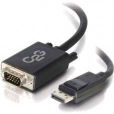 C2g 10ft DisplayPort to VGA Adapter Cable - M/M - DisplayPort/VGA for Notebook, Monitor, Video Device - 10 ft - 1 x DisplayPort Male Digital Audio/Video - 1 x HD-15 Male VGA - Black - TAA Compliance 54333