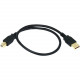 Monoprice 1.5ft USB 2.0 A Male to B Male 28/24AWG Cable - (Gold Plated) - 1.50 ft USB Data Transfer Cable for Printer, Scanner - First End: 1 x Type A Male USB - Second End: 1 x Type B Male USB - Shielding - Gold Plated Connector - Black 5436