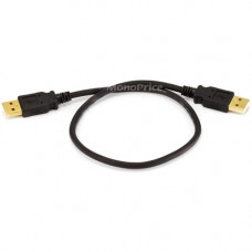Monoprice 1.5ft USB 2.0 A Male to A Male 28/24AWG Cable (Gold Plated) - 1.50 ft USB Data Transfer Cable - First End: 1 x Type A Male USB - Second End: 1 x Type A Male USB - Gold Plated Connector 5441