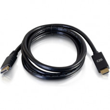 C2g DisplayPort/HDMI Audio/Video Cable - 3 ft DisplayPort/HDMI A/V Cable for Notebook, HDTV, Projector, Audio/Video Device - DisplayPort Digital Audio/Video - HDMI Digital Audio/Video - Supports up to 3840 x 2160 - Black 54432