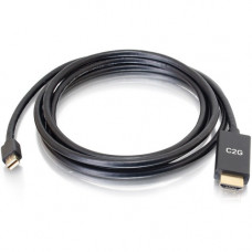 C2g HDMI/Mini DisplayPort Audio/Video Cable - 3 ft HDMI/Mini DisplayPort A/V Cable for Notebook, HDTV, Projector, Audio/Video Device - Mini DisplayPort Digital Audio/Video - HDMI Digital Audio/Video - Supports up to 3840 x 2160 - Black 54435