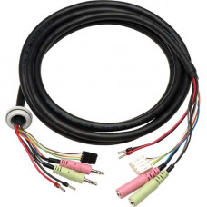 Axis Multicable B I/O Audio Power, 2.5 m - 8.20 ft Multipurpose Cable for Surveillance Camera - First End: 2 x Mini-phone Male Audio, First End: 1 x Terminal Block, First End: 2 x Male Power - Second End: 2 x Mini-phone Female Audio, Second End: 1 x Termi