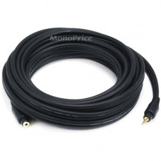 Monoprice Coaxial Extension Audio Cable - 20 ft Coaxial Audio Cable for Audio Device - First End: 1 x Mini-phone Male Stereo Audio - Second End: 1 x Mini-phone Female Stereo Audio - Extension Cable - Gold Plated Connector - Black 5590