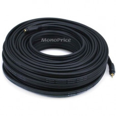 Monoprice Coaxial Extension Audio Cable - 100 ft Coaxial Audio Cable for Headphone, MP3 Player, Cellular Phone, Audio Device - First End: 1 x Mini-phone Male Stereo Audio - Second End: 1 x Mini-phone Female Stereo Audio - Extension Cable - Gold Plated Con