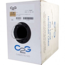 C2g Cat.5e UTP Network Cable - 1000 ft Category 5e Network Cable for Network Device - Bare Wire - Bare Wire - 24 AWG - White - TAA Compliance 56013