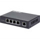 Intellinet 4-Port Gigabit Ultra PoE Extender - 5 x Network (RJ-45) - 656.17 ft Extended Range - Metal - Black 561617