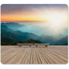 Fellowes Recycled Mouse Pad - Mountain Sunrise - Mountain Sunrise - 8" x 9" x 0.1" Dimension - Multicolor - Rubber Base - Slip Resistant, Scratch Resistant, Skid Proof - TAA Compliance 5916201