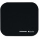 Fellowes Microban&reg; Mouse Pad - Black - 8" x 9" x 0.1" Dimension - Black - Rubber Base, Polyester Surface - Tear Resistant, Wear Resistant, Skid Proof - TAA Compliant - TAA Compliance 5933901