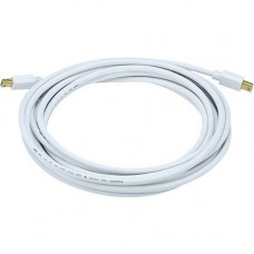 Monoprice 15ft 32AWG Mini DisplayPort Cable - White - 15 ft Mini DisplayPort A/V Cable for Audio/Video Device - First End: 1 x Mini DisplayPort Male Digital Audio/Video - Second End: 1 x Mini DisplayPort Male Digital Audio/Video - 1.08 GB/s - Shielding - 