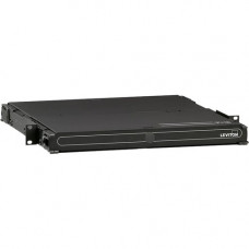 Leviton Opt-X 1000i Rack Mount Enclosure with Sliding Tray - For Cassette, Fiber Splice Tray, Patch Panel - 1U Rack Height - Rack-mountable - Black Powder Coat - Steel 5R1UM-000-S03