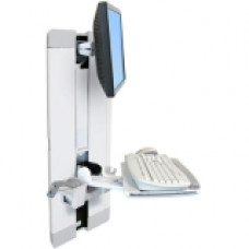 Ergotron StyleView 60-609-216 Lift for Flat Panel Display, Keyboard - White - 24" Screen Support 60-609-216